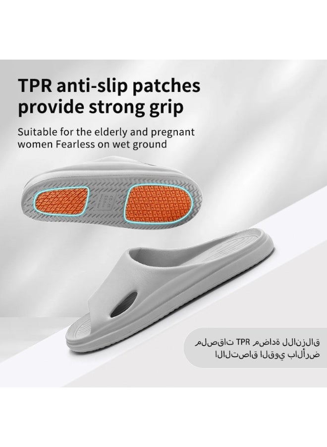 GUOLUOFEI Non Slip Shower Shoes, Lightweight Indoor House Slides Bathroom Shower Sandals Slippers for Women and Men - Image 3